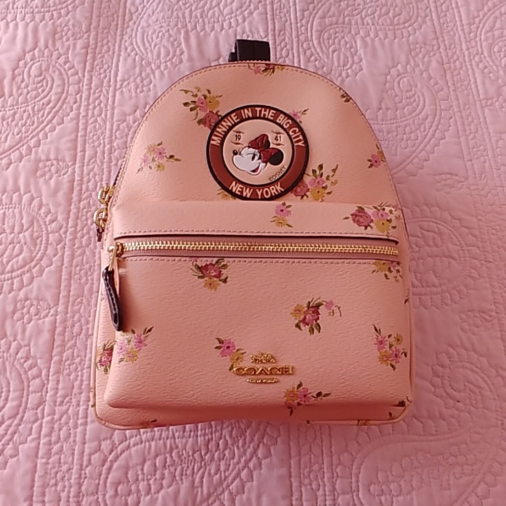 New! Coach Disney Minnie Mouse Backpack! Rare! - Picture 1 of 6